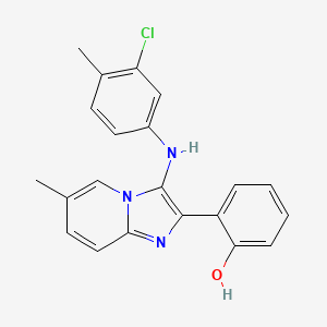 2-[3-(3-Chloro-4-methylanilino)-6-methylimidazo[1,2-a]pyridin-2-yl]phenol