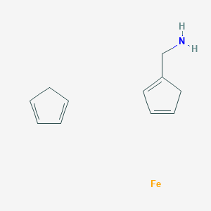 molecular formula C11H15FeN B11728169 Cyclopenta-1,3-diene;cyclopenta-1,3-dien-1-ylmethanamine;iron 