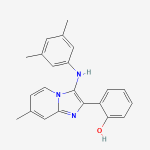 2-[3-(3,5-Dimethylanilino)-7-methylimidazo[1,2-a]pyridin-2-yl]phenol