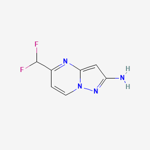 molecular formula C7H6F2N4 B11728229 5-(Difluoromethyl)pyrazolo[1,5-a]pyrimidin-2-amine 