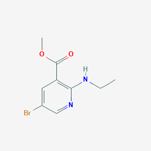 molecular formula C9H11BrN2O2 B11728237 Methyl 5-bromo-2-(ethylamino)pyridine-3-carboxylate 