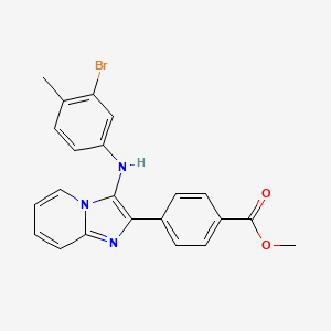 molecular formula C22H18BrN3O2 B1172825 Methyl 4-[3-(3-bromo-4-methylanilino)imidazo[1,2-a]pyridin-2-yl]benzoate 