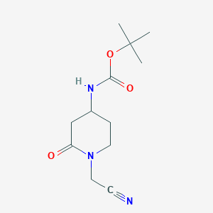 molecular formula C12H19N3O3 B11728253 4-(Boc-amino)-1-(cyanomethyl)-2-piperidinone 