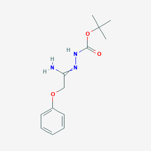 N'-[1-Amino-2-phenoxyethylidene]hydrazinecarboxylic acid tert-butyl ester