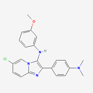 molecular formula C22H21ClN4O B1172828 6-chloro-2-[4-(dimethylamino)phenyl]-N-(3-methoxyphenyl)imidazo[1,2-a]pyridin-3-amine 