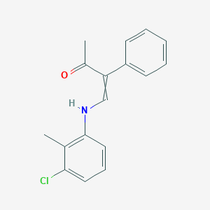 4-[(3-Chloro-2-methylphenyl)amino]-3-phenylbut-3-EN-2-one