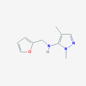 molecular formula C10H13N3O B11728293 N-(furan-2-ylmethyl)-1,4-dimethyl-1H-pyrazol-5-amine 