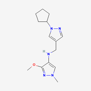 N-[(1-cyclopentyl-1H-pyrazol-4-yl)methyl]-3-methoxy-1-methyl-1H-pyrazol-4-amine