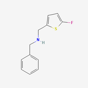 molecular formula C12H12FNS B11728325 Benzyl[(5-fluorothiophen-2-yl)methyl]amine 