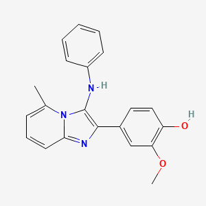 molecular formula C21H19N3O2 B1172833 4-(3-Anilino-5-methylimidazo[1,2-a]pyridin-2-yl)-2-methoxyphenol 