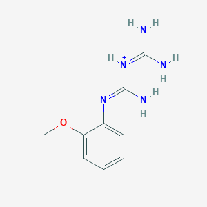 molecular formula C9H14N5O+ B11728342 imino[N'-(2-methoxyphenyl)carbamimidamido]methanaminium 