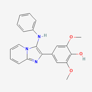 molecular formula C21H19N3O3 B1172835 4-(3-Anilinoimidazo[1,2-a]pyridin-2-yl)-2,6-dimethoxyphenol 