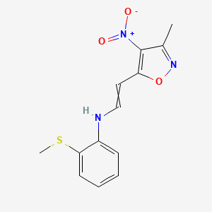 N-[2-(3-Methyl-4-nitro-1,2-oxazol-5-YL)ethenyl]-2-(methylsulfanyl)aniline