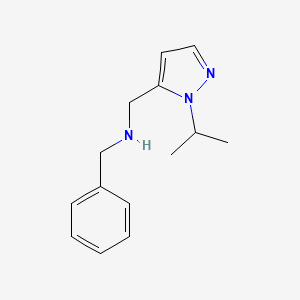 molecular formula C14H19N3 B11728365 benzyl({[1-(propan-2-yl)-1H-pyrazol-5-yl]methyl})amine 