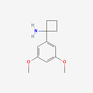 molecular formula C12H17NO2 B11728398 1-(3,5-Dimethoxyphenyl)cyclobutanamine 