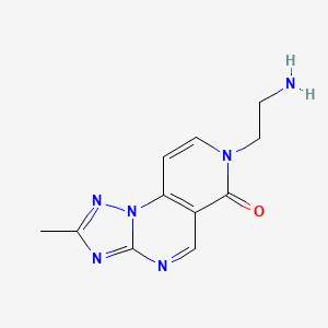 molecular formula C11H12N6O B11728402 7-(2-aminoethyl)-2-methylpyrido[3,4-e][1,2,4]triazolo[1,5-a]pyrimidin-6(7H)-one 