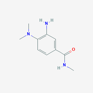 molecular formula C10H15N3O B11728407 3-amino-4-(dimethylamino)-N-methylbenzamide 