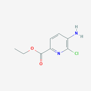 molecular formula C8H9ClN2O2 B11728421 Ethyl 5-amino-6-chloropyridine-2-carboxylate 