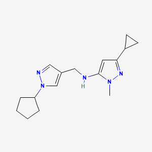 N-[(1-cyclopentyl-1H-pyrazol-4-yl)methyl]-3-cyclopropyl-1-methyl-1H-pyrazol-5-amine