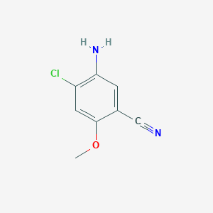 molecular formula C8H7ClN2O B11728435 5-Amino-4-chloro-2-methoxybenzonitrile 