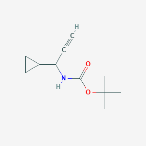 molecular formula C11H17NO2 B11728456 N-Boc-1-cyclopropyl-2-propyn-1-amine 