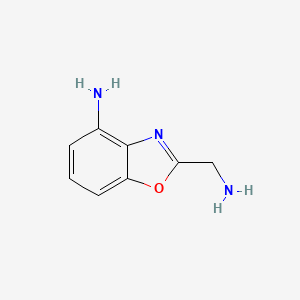 molecular formula C8H9N3O B11728499 4-Aminobenzoxazole-2-methanamine 