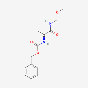 molecular formula C13H18N2O4 B11728503 Carbamic acid, N-[(1S)-2-(methoxymethylamino)-1-methyl-2-oxoethyl]-, phenylmethyl ester 