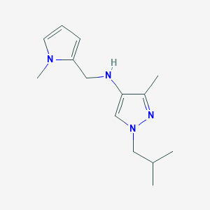 3-methyl-N-[(1-methyl-1H-pyrrol-2-yl)methyl]-1-(2-methylpropyl)-1H-pyrazol-4-amine