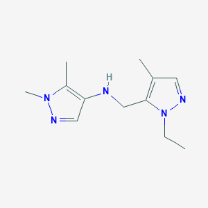 N-[(1-ethyl-4-methyl-1H-pyrazol-5-yl)methyl]-1,5-dimethyl-1H-pyrazol-4-amine