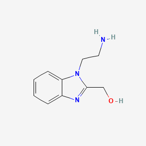 molecular formula C10H13N3O B11728573 [1-(2-aminoethyl)-1H-benzimidazol-2-yl]methanol 