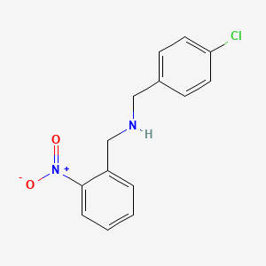 molecular formula C14H13ClN2O2 B11728580 (4-Chloro-benzyl)-(2-nitro-benzyl)-amine 