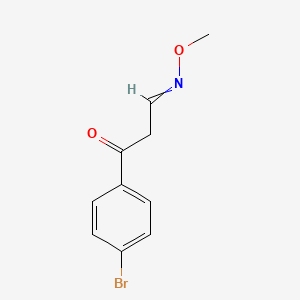 molecular formula C10H10BrNO2 B11728585 1-(4-Bromophenyl)-3-(methoxyimino)propan-1-one 