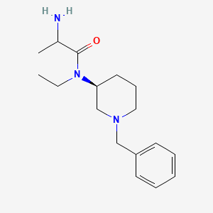 molecular formula C17H27N3O B11728603 2-amino-N-[(3S)-1-benzylpiperidin-3-yl]-N-ethylpropanamide 