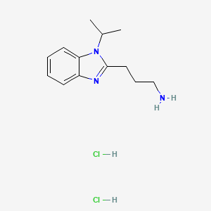 molecular formula C13H21Cl2N3 B11728604 [3-(1-Isopropyl-1H-benzimidazol-2-yl)propyl]amine dihydrochloride 