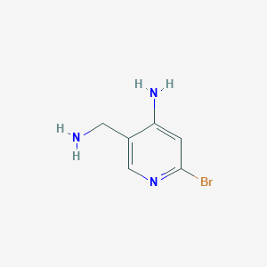 molecular formula C6H8BrN3 B11728625 5-(Aminomethyl)-2-bromopyridin-4-amine 