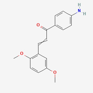 molecular formula C17H17NO3 B11728666 (2E)-1-(4-aminophenyl)-3-(2,5-dimethoxyphenyl)prop-2-en-1-one 