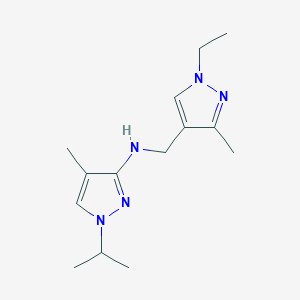 N-[(1-ethyl-3-methyl-1H-pyrazol-4-yl)methyl]-4-methyl-1-(propan-2-yl)-1H-pyrazol-3-amine