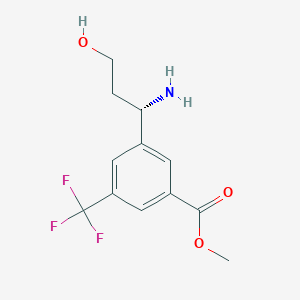 methyl 3-[(1S)-1-amino-3-hydroxypropyl]-5-(trifluoromethyl)benzoate