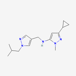 3-cyclopropyl-1-methyl-N-{[1-(2-methylpropyl)-1H-pyrazol-4-yl]methyl}-1H-pyrazol-5-amine