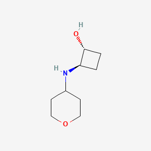 molecular formula C9H17NO2 B11728685 (1R,2R)-2-[(oxan-4-yl)amino]cyclobutan-1-ol 