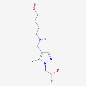 4-({[1-(2,2-difluoroethyl)-5-methyl-1H-pyrazol-4-yl]methyl}amino)butan-1-ol