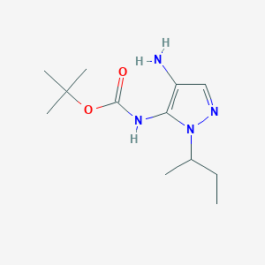 molecular formula C12H22N4O2 B11728733 tert-butyl N-[4-amino-1-(butan-2-yl)-1H-pyrazol-5-yl]carbamate 