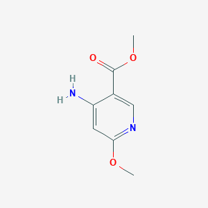 molecular formula C8H10N2O3 B11728800 4-Amino-6-methoxy-nicotinic acid methyl ester 