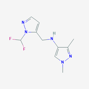 N-{[1-(difluoromethyl)-1H-pyrazol-5-yl]methyl}-1,3-dimethyl-1H-pyrazol-4-amine