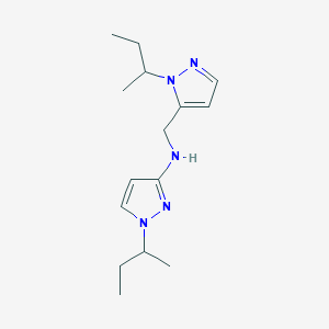 1-(butan-2-yl)-N-{[1-(butan-2-yl)-1H-pyrazol-5-yl]methyl}-1H-pyrazol-3-amine