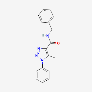 molecular formula C17H16N4O B1172893 N-benzyl-5-methyl-1-phenyl-1H-1,2,3-triazole-4-carboxamide 