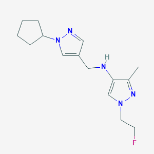 N-[(1-cyclopentyl-1H-pyrazol-4-yl)methyl]-1-(2-fluoroethyl)-3-methyl-1H-pyrazol-4-amine