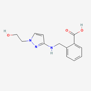 2-({[1-(2-hydroxyethyl)-1H-pyrazol-3-yl]amino}methyl)benzoic acid