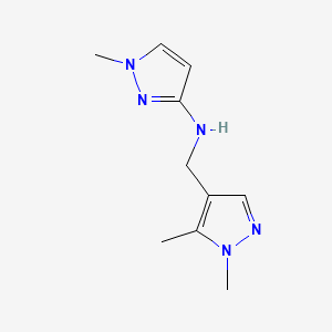 molecular formula C10H15N5 B11729018 N-[(1,5-Dimethyl-1H-pyrazol-4-YL)methyl]-1-methyl-1H-pyrazol-3-amine CAS No. 1006440-09-0