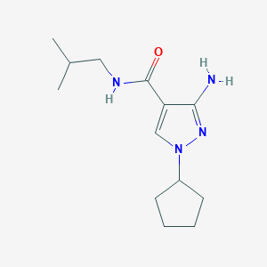 3-amino-1-cyclopentyl-N-(2-methylpropyl)-1H-pyrazole-4-carboxamide